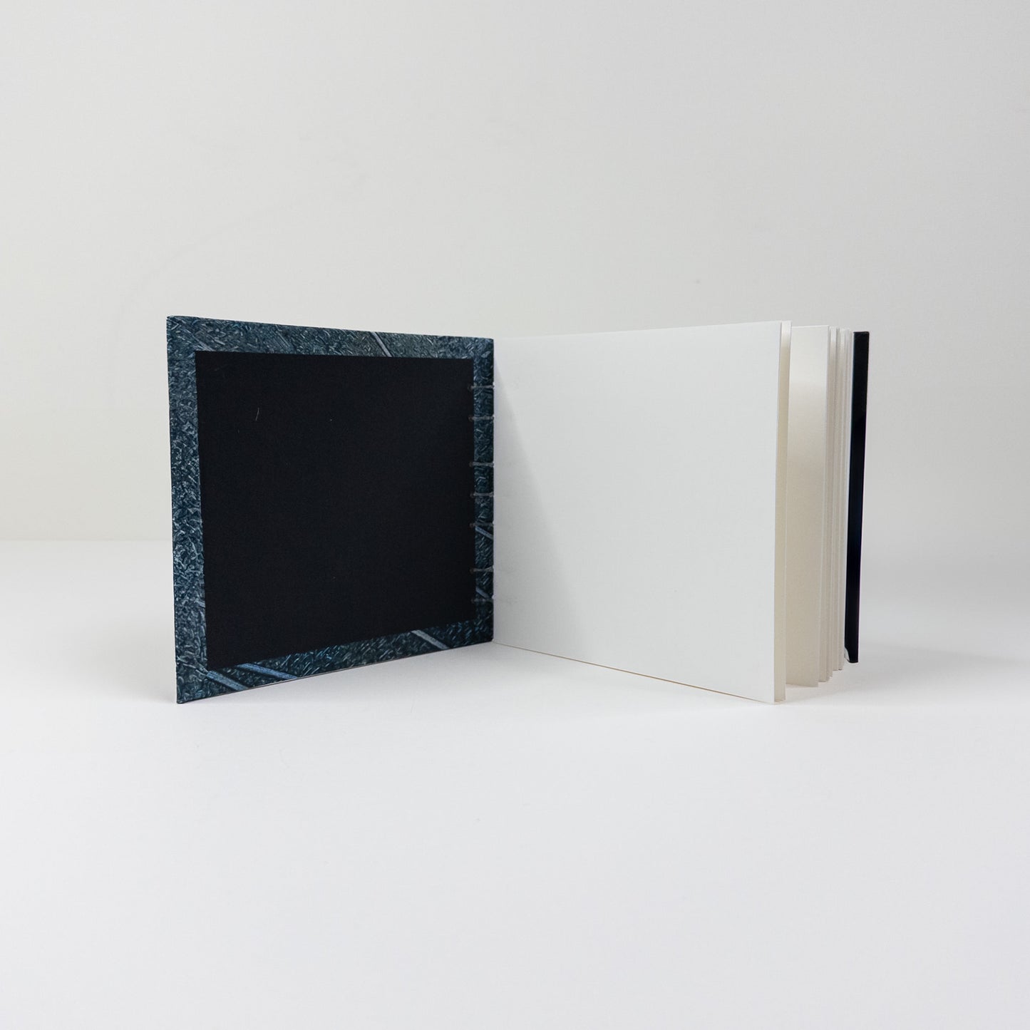 Coptic Stitch Handmade Book - Blue and Black