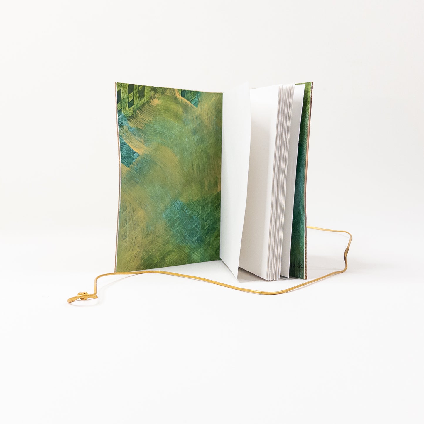 Leather Soft Cover Pamphlet-Style Book - Goldtone