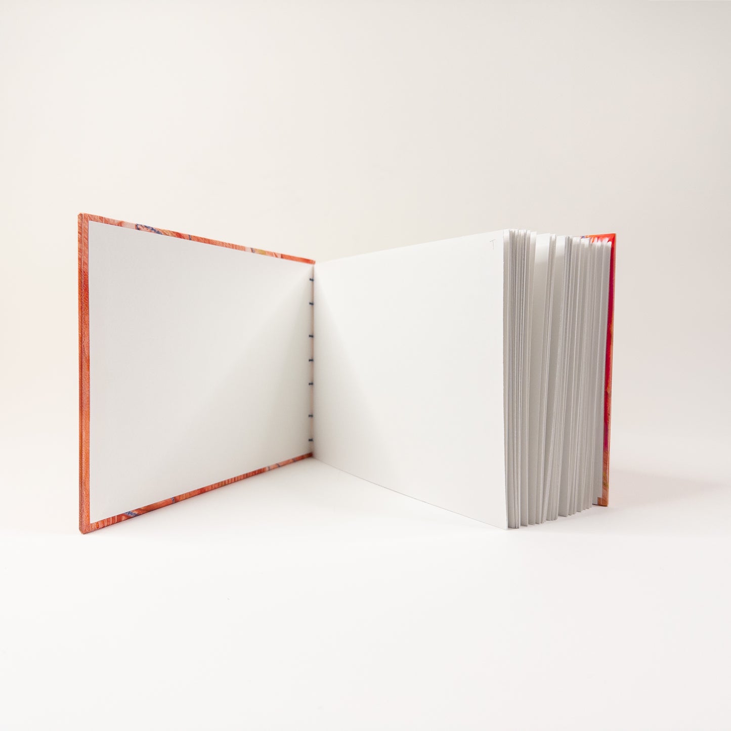 Coptic Stitch Handmade Book - Orange, Gold and Blue