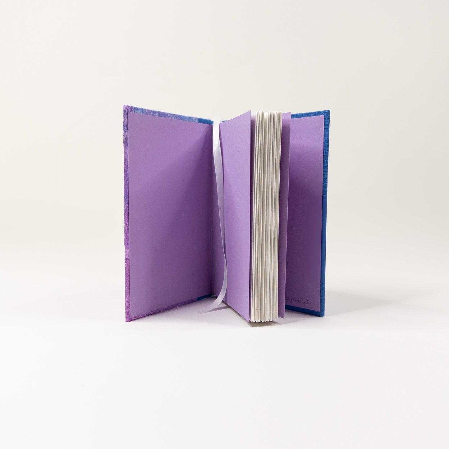 Handmade Casebound Book - Pink, Blue and Silver