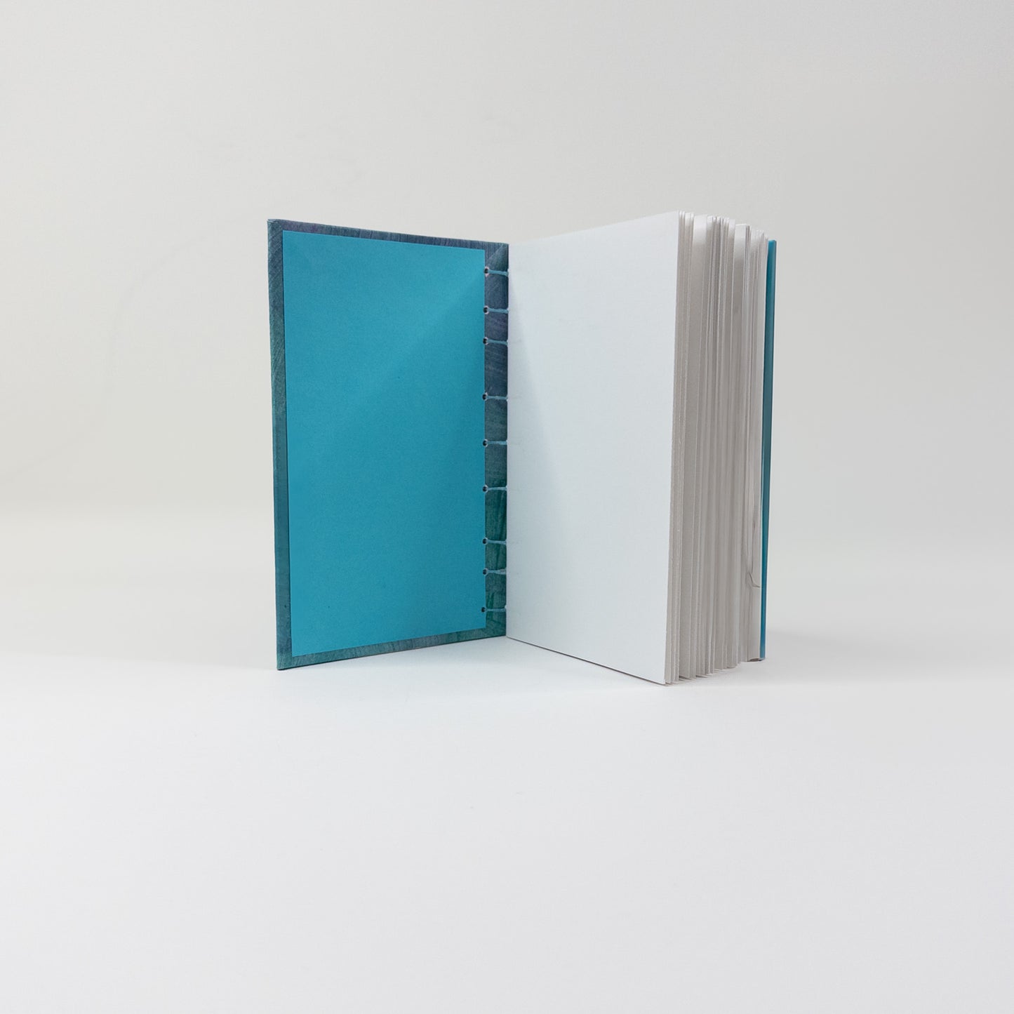 Coptic Stitch Handmade Book - Teal and Purple