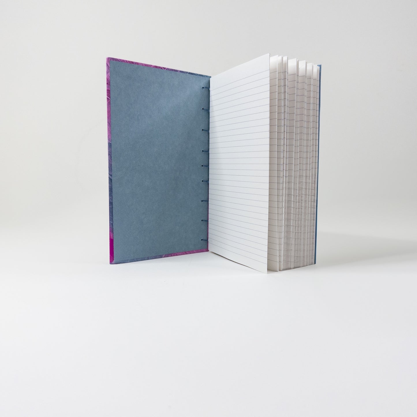 Coptic Stitch Handmade Book - Pink and Teal