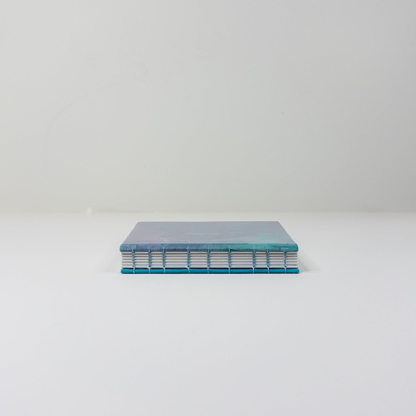Coptic Stitch Handmade Book - Teal and Purple