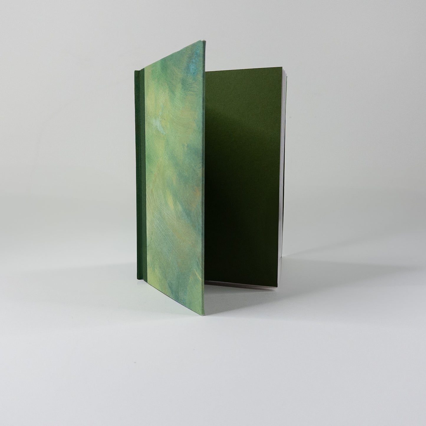 Handmade Casebound Book - Green, Gold and Blue