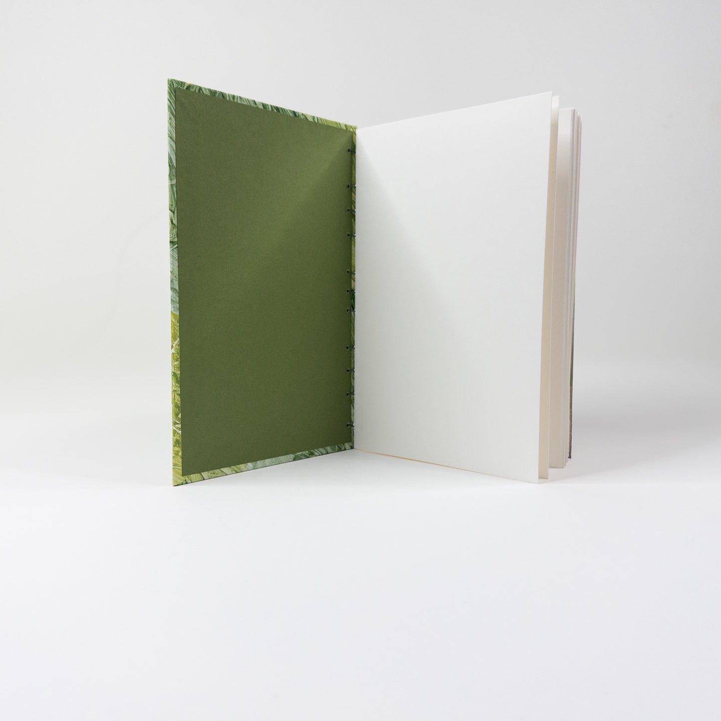 Coptic Stitch Handmade Book - Green