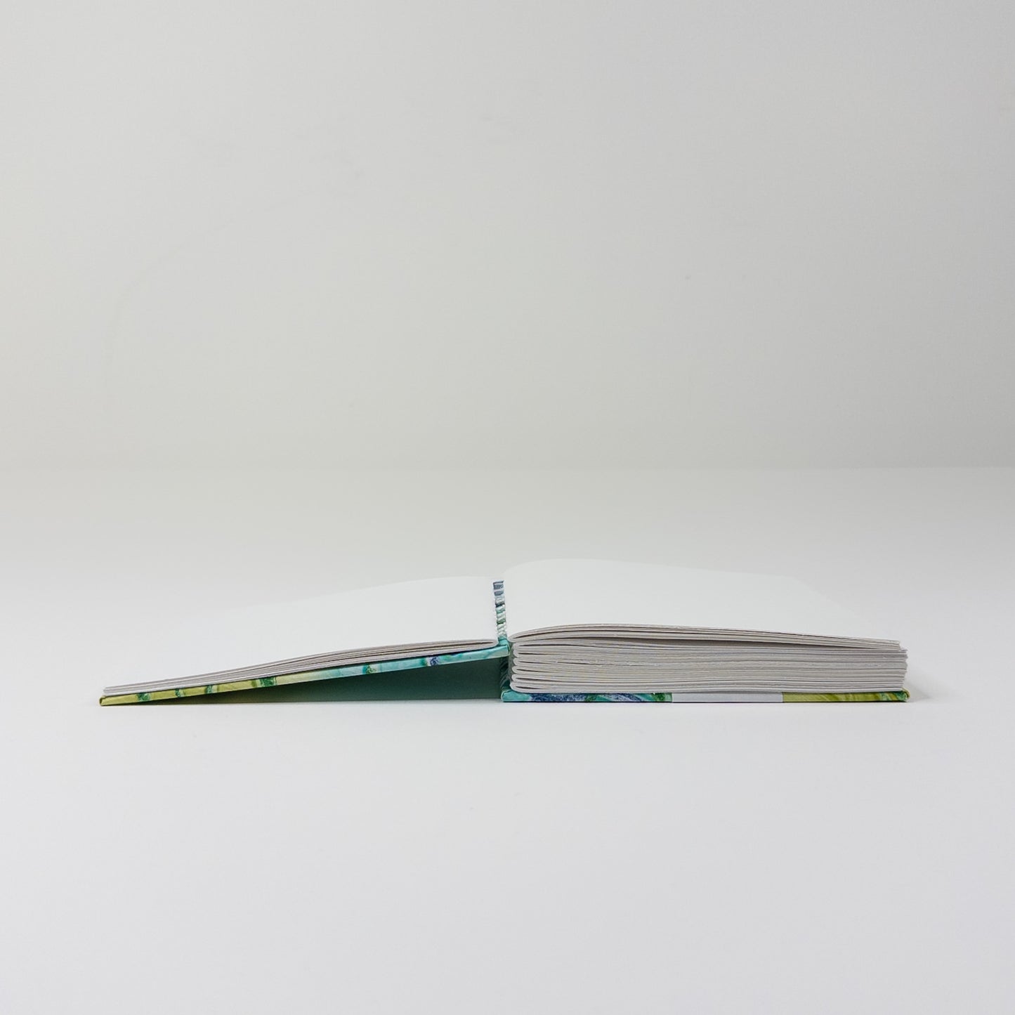 Coptic Stitch Handmade Book - Green, Yellow and Blue