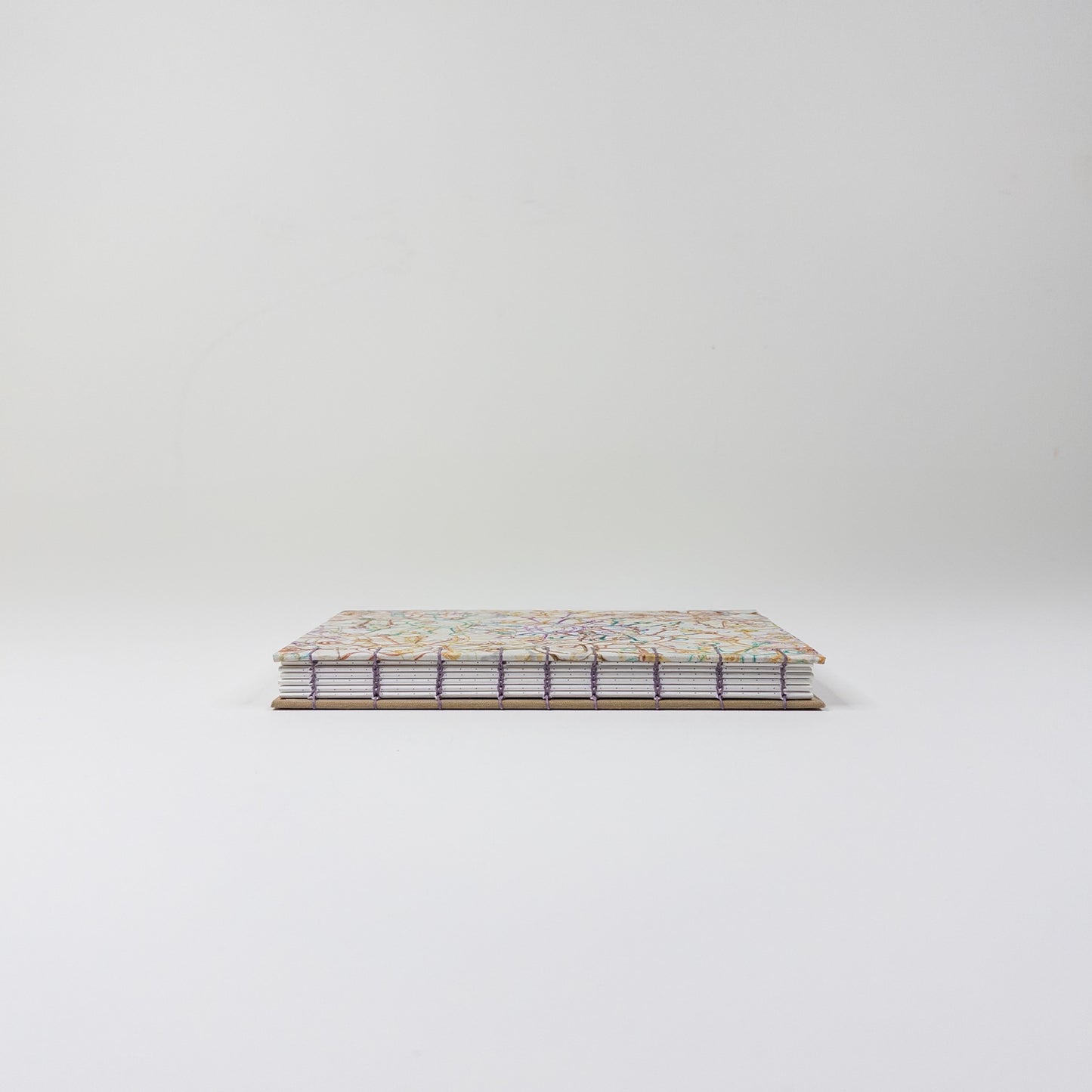 Coptic Stitch Handmade Book - Copper, Gold, Green, Purple and Teal