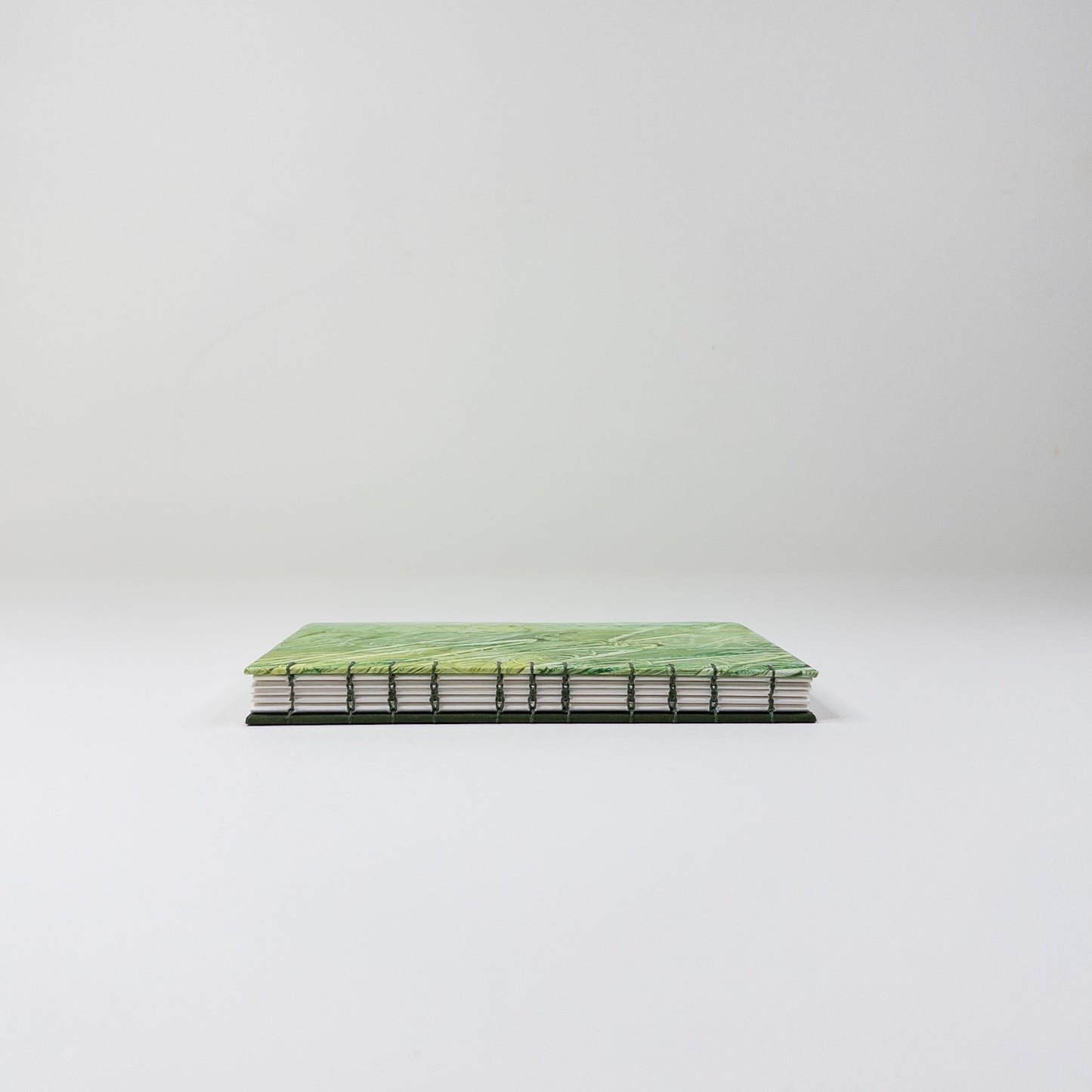 Coptic Stitch Handmade Book - Green
