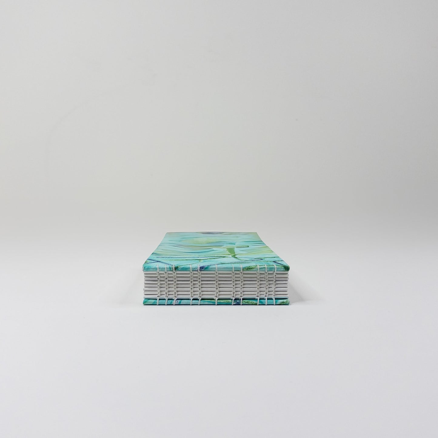Coptic Stitch Handmade Book - Green, Yellow and Blue