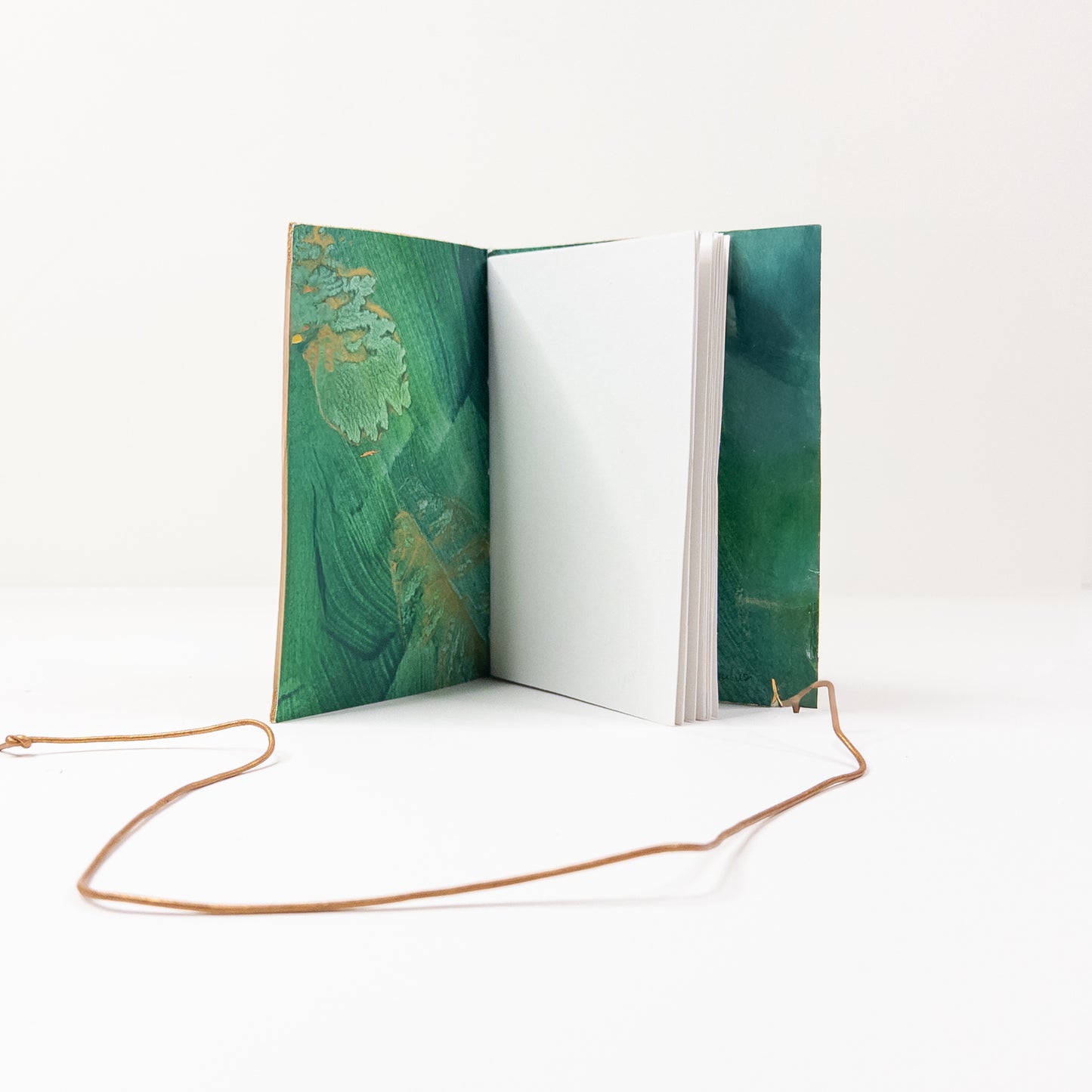 Leather Soft Cover Pamphlet-Style Book - Goldtone