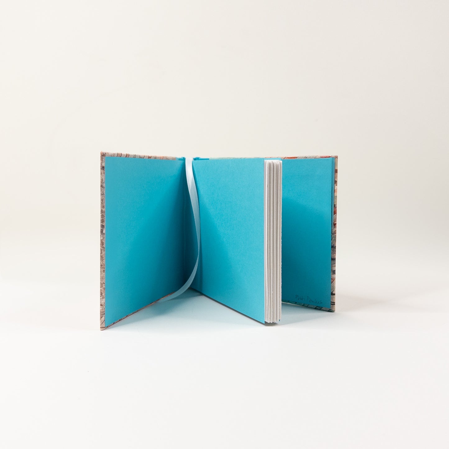 Handmade Casebound Book - Teal and Orange