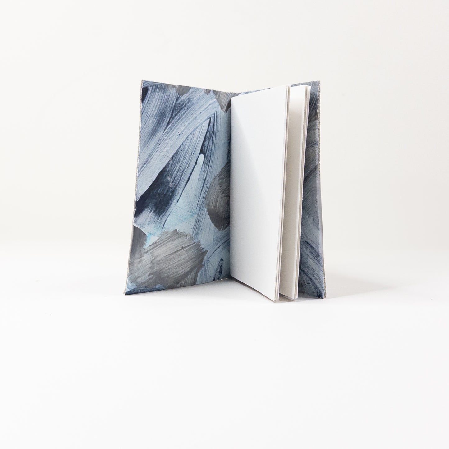 Leather Soft Cover Pamphlet-Style Book - Gray and Blue