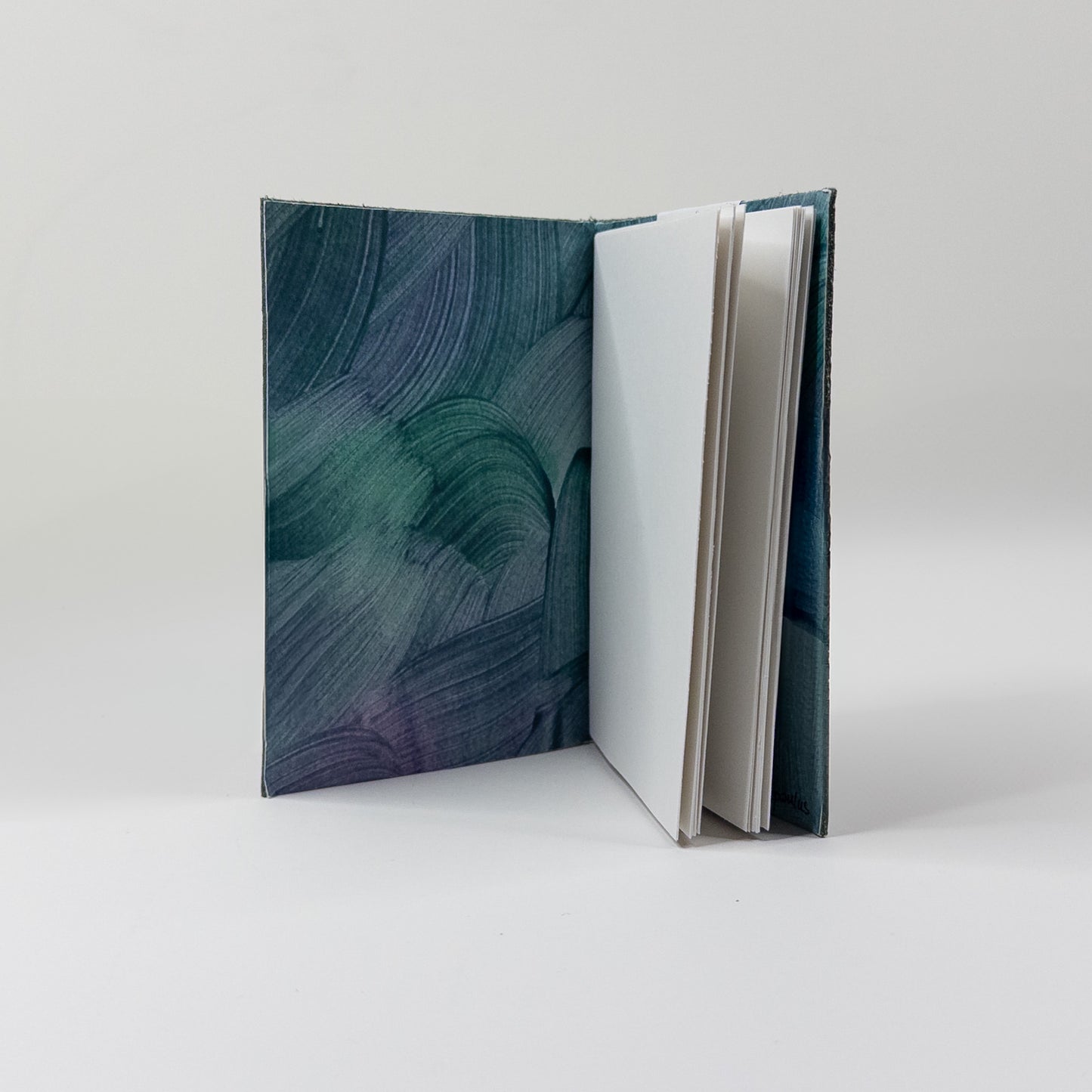 Leather Soft Cover Pamphlet-Style Notebook - Green