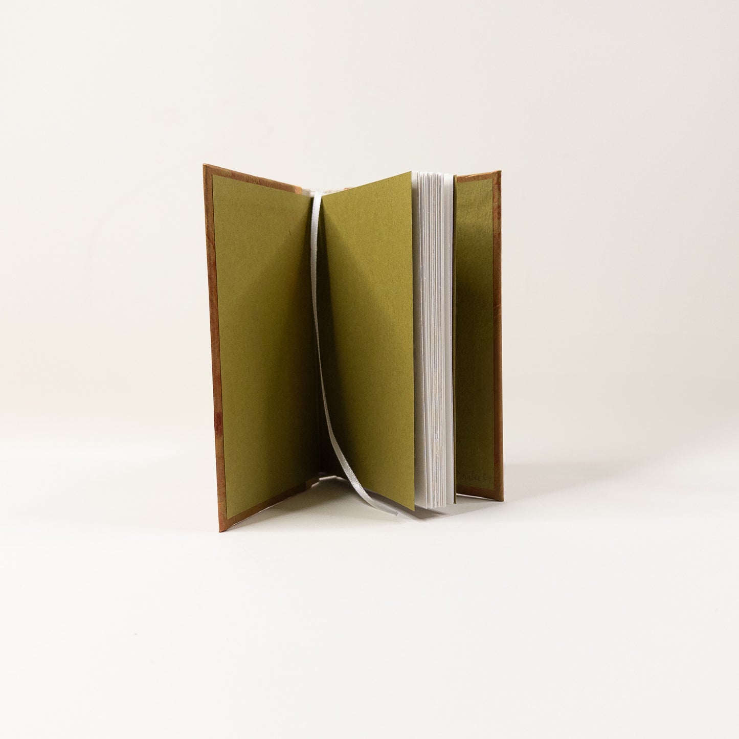 Handmade Casebound Book - Copper, Gold and Green