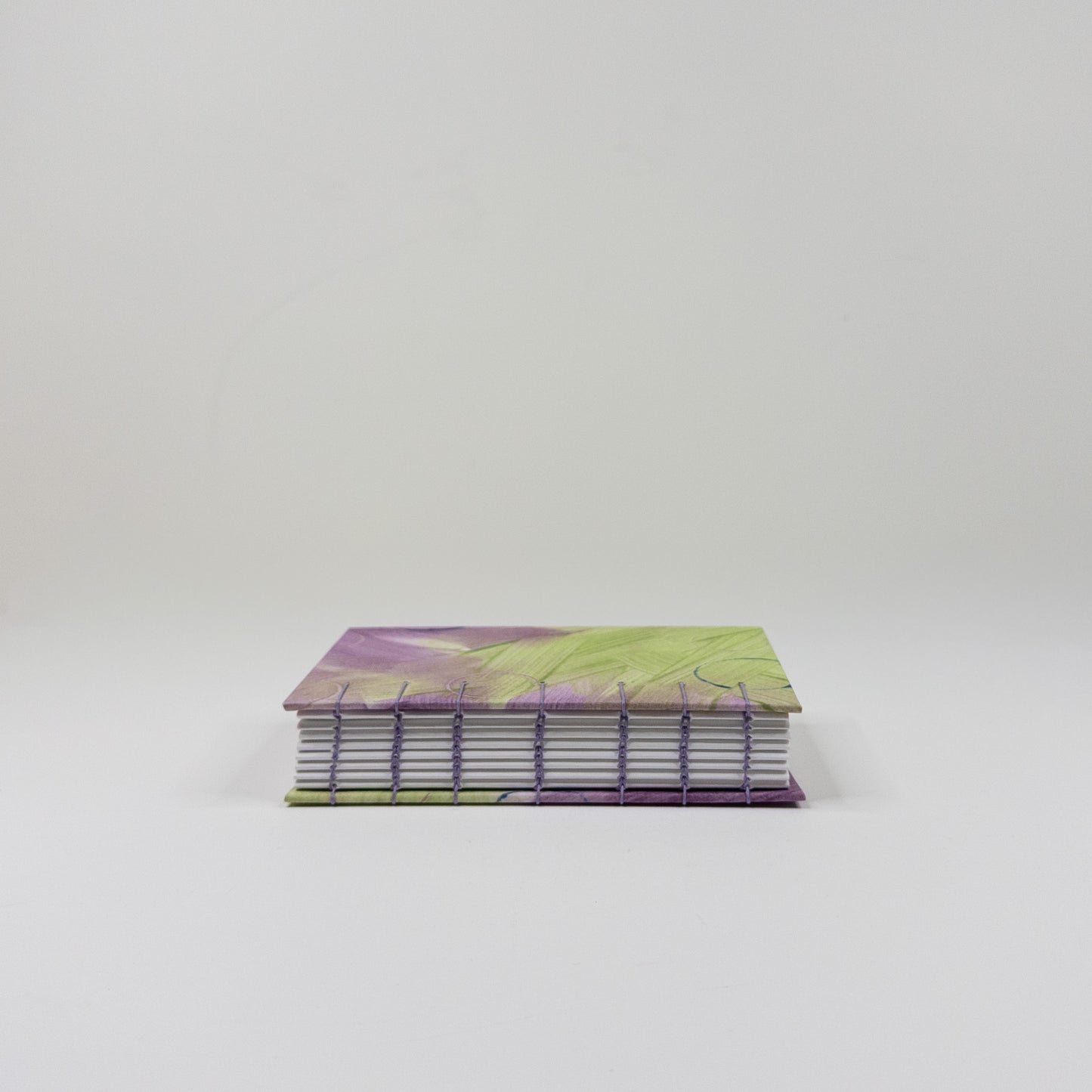 Coptic Stitch Handmade Book - Green, Purple & Blue