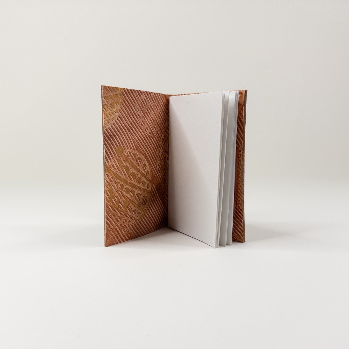 Leather Soft Cover Pamphlet-Style Notebook - Brown