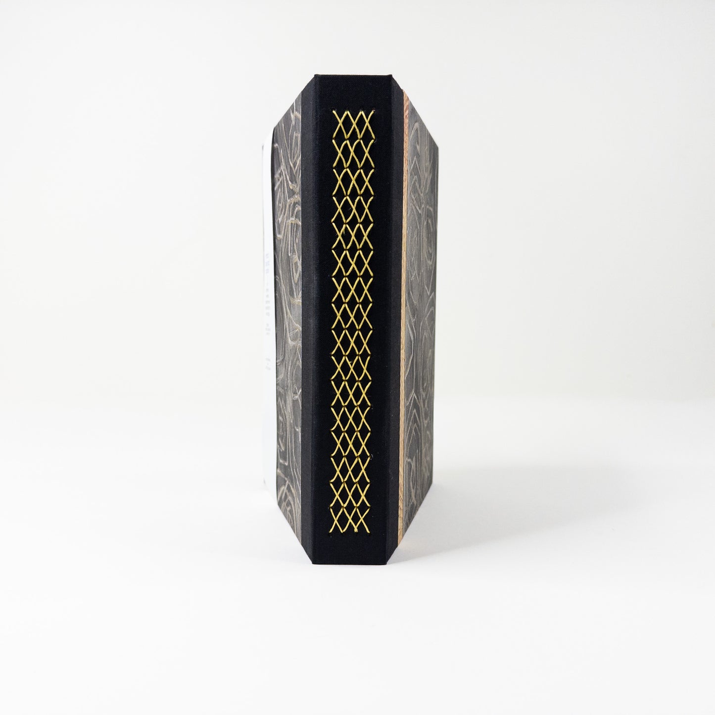 Lattice Bound Handmade Book - Black & Gold