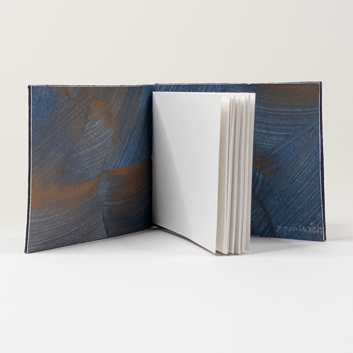 Leather Soft Cover Pamphlet-Style Book - Blue