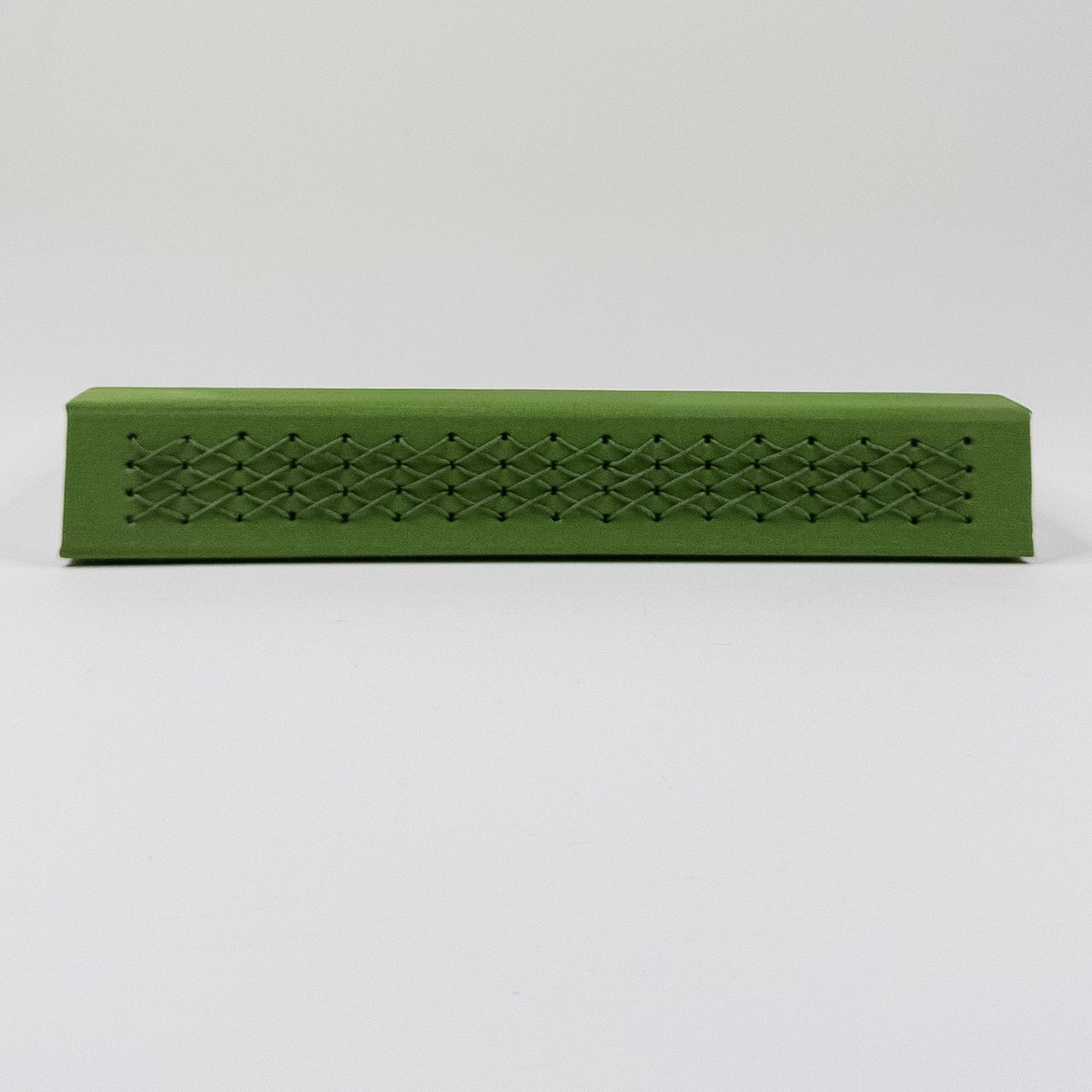 Lattice Bound Handmade Book - Green & Orange