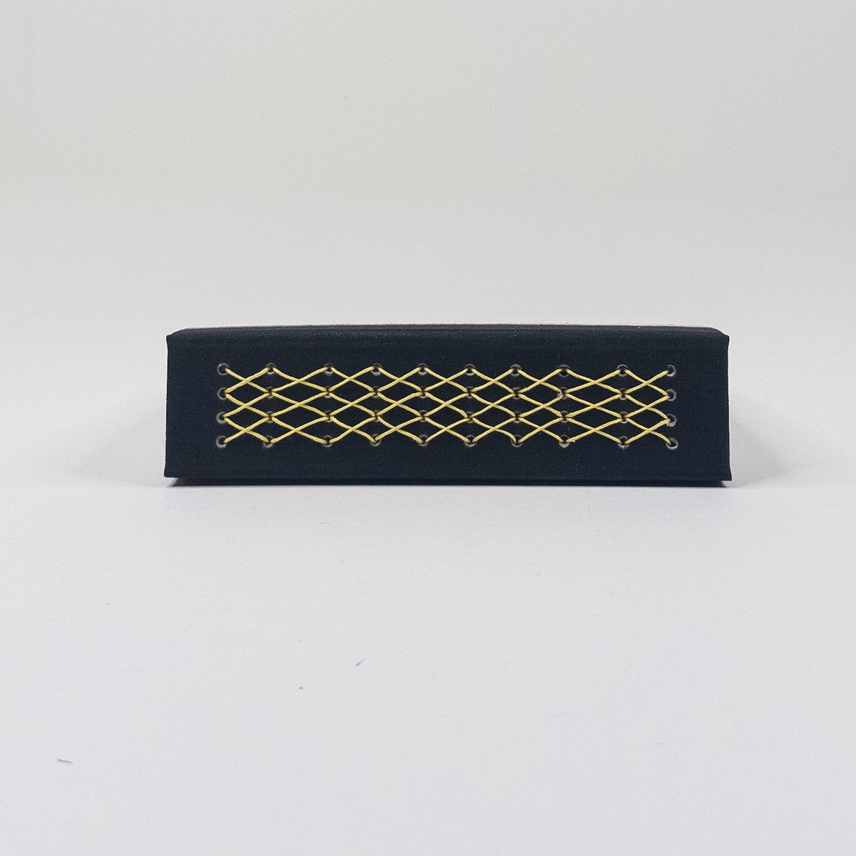Lattice Bound Handmade Book - Gold, Black, Purple & Teal