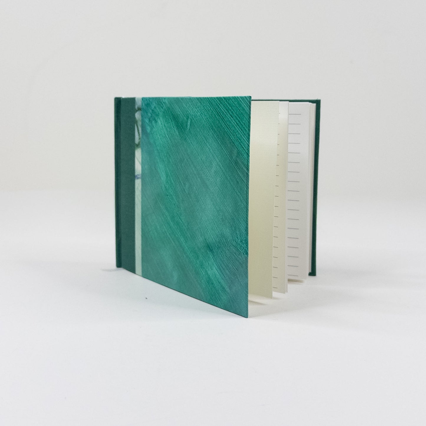 Handmade Casebound Book - Teal, Silver & Green