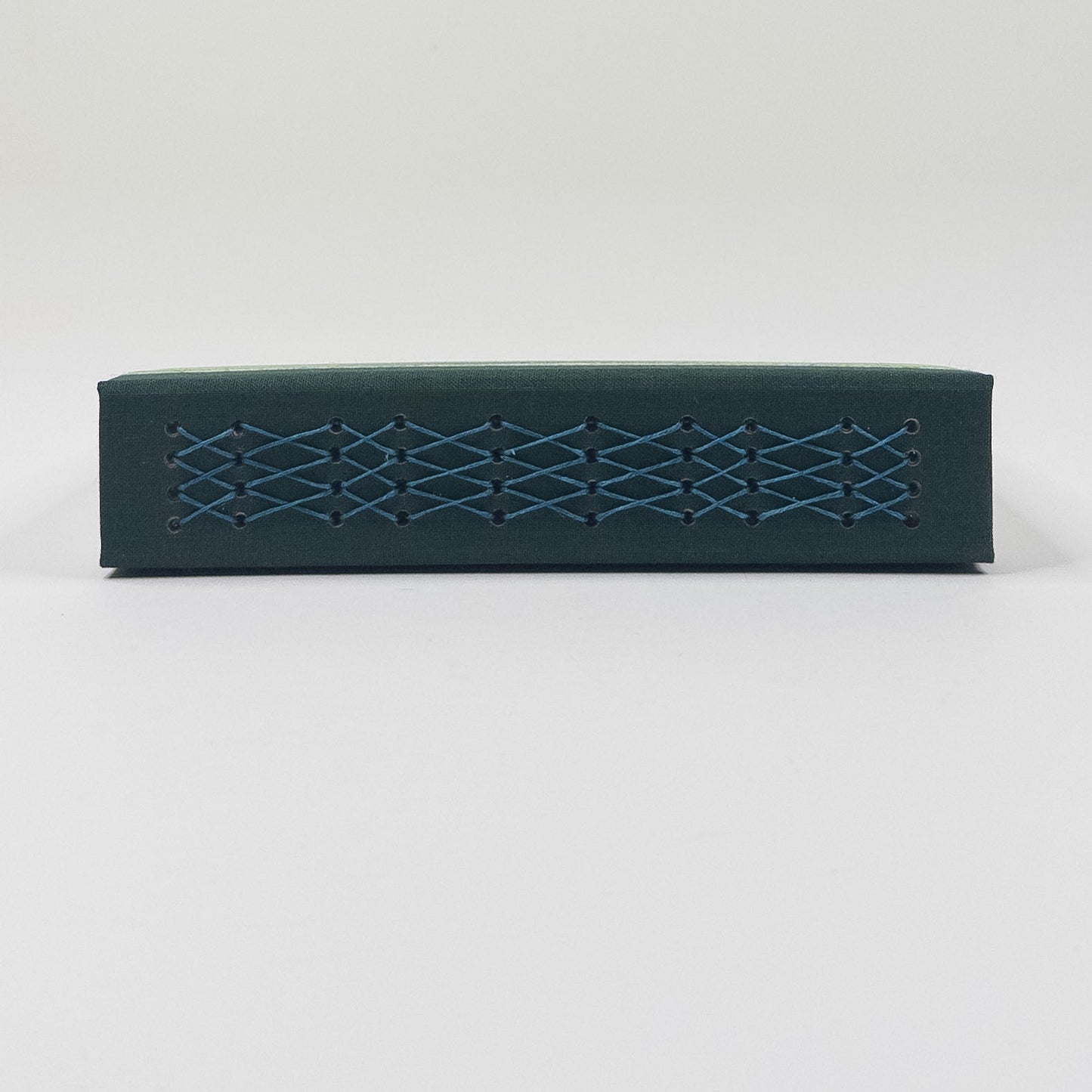 Lattice Bound Handmade Book - Green