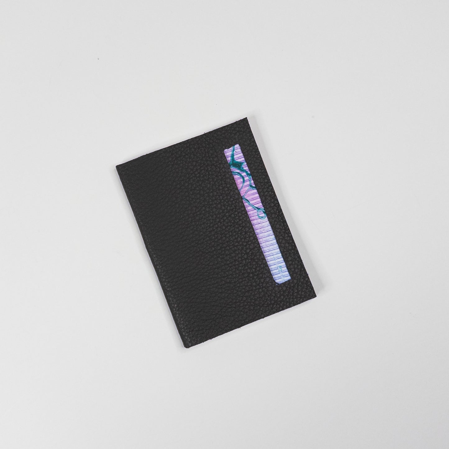 Leather Soft Cover Pamphlet-Style Notebook - Black