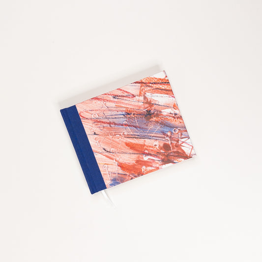 Handmade Casebound Book - Red, Blue and White