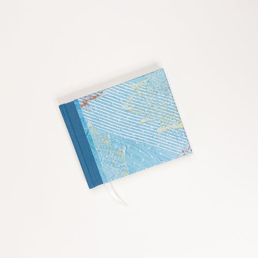 Handmade Casebound Book - Blue, White, Gold and Copper