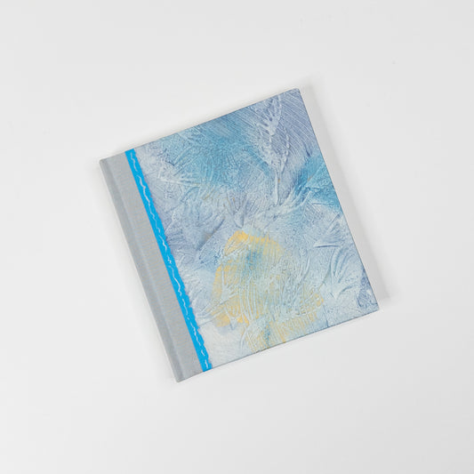 Handmade Casebound Book - Gray, Blue and Gold
