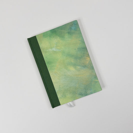 Handmade Casebound Book - Green, Gold and Blue
