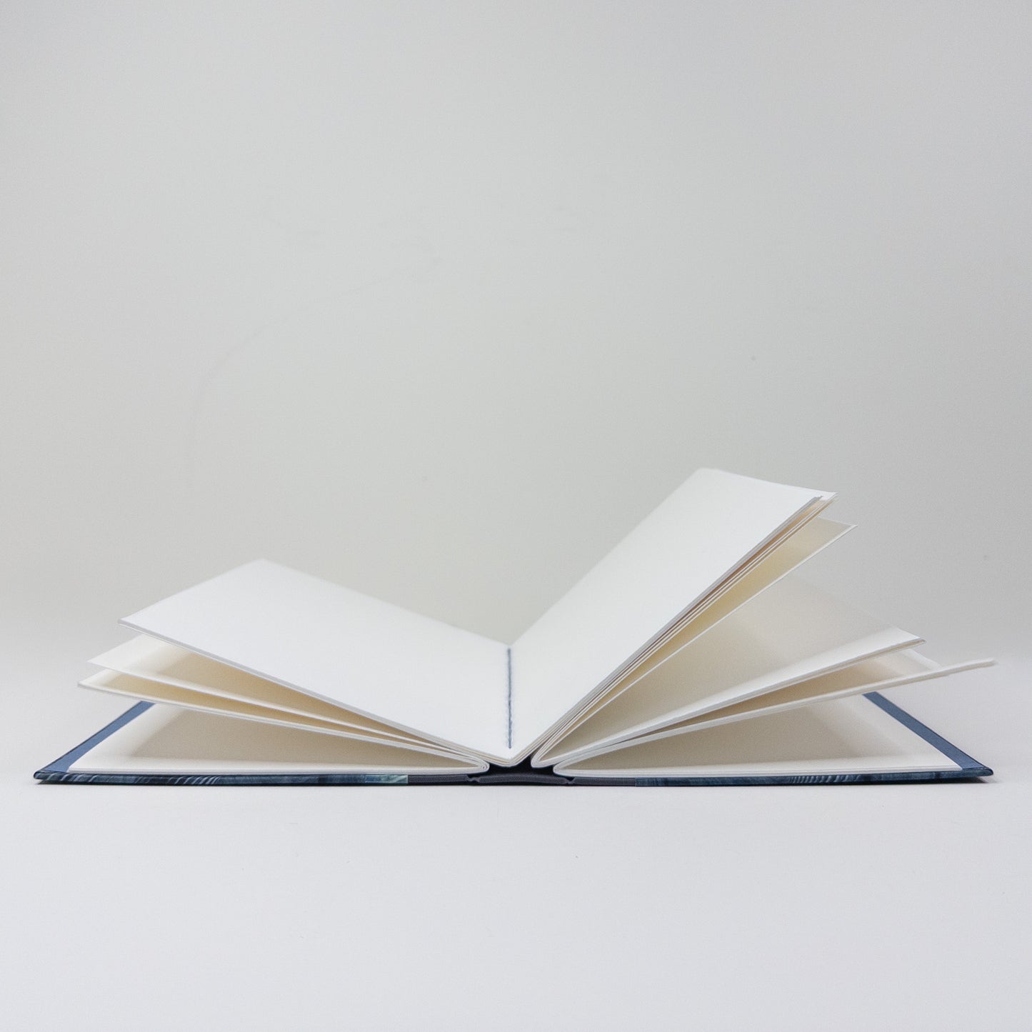 Lattice Bound Handmade Book - Blue, Grey & Green