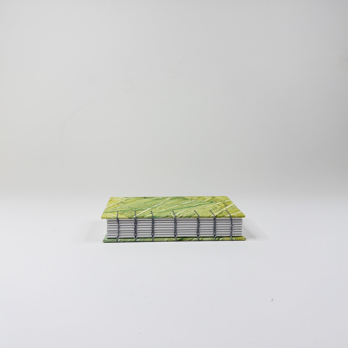 Coptic Stitch Handmade Book - Green and Yellow