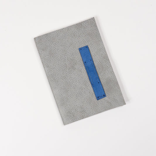 Leather Soft Cover Pamphlet-Style Book - Gray and Blue