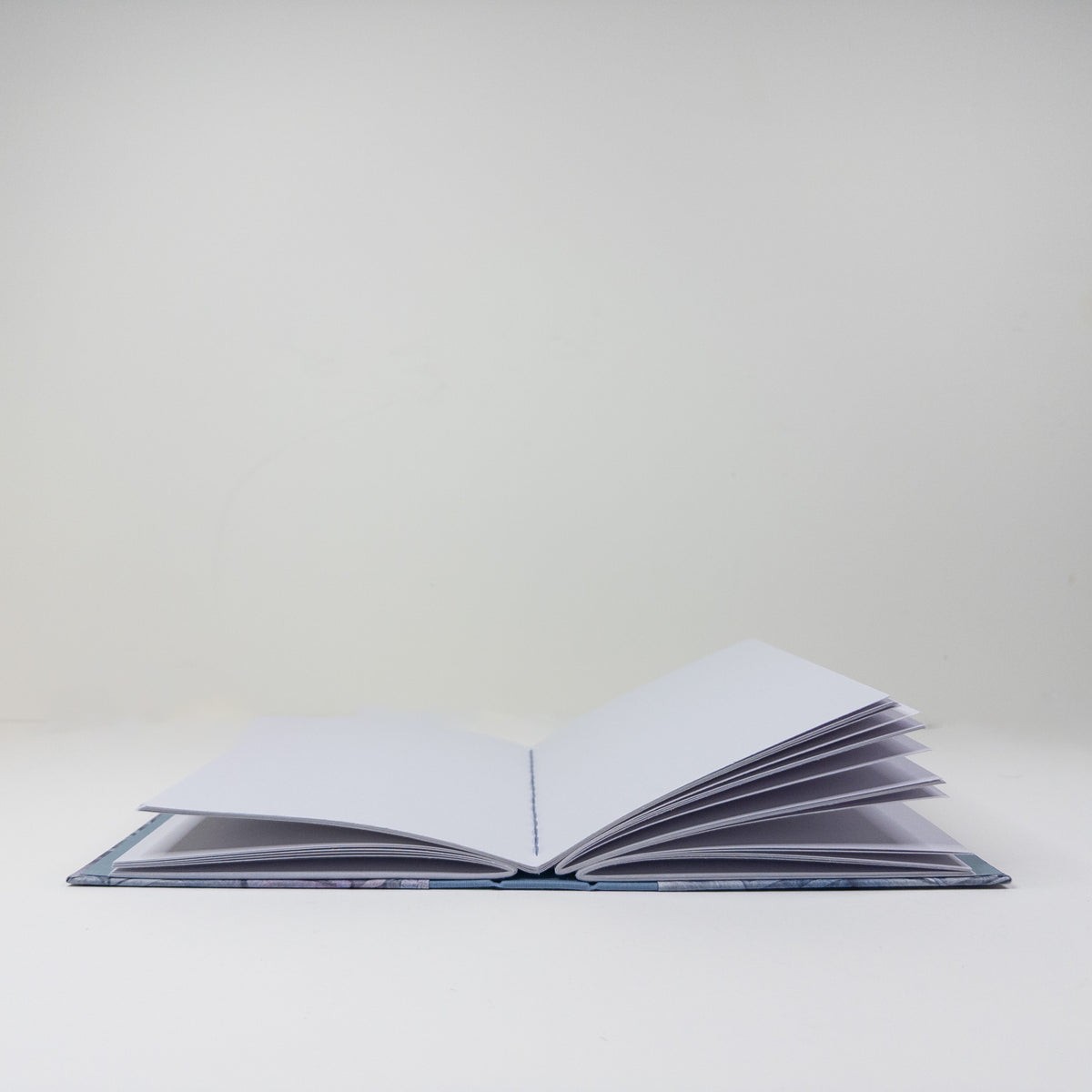 Lattice Bound Handmade Book - Blue, Grey & Pink