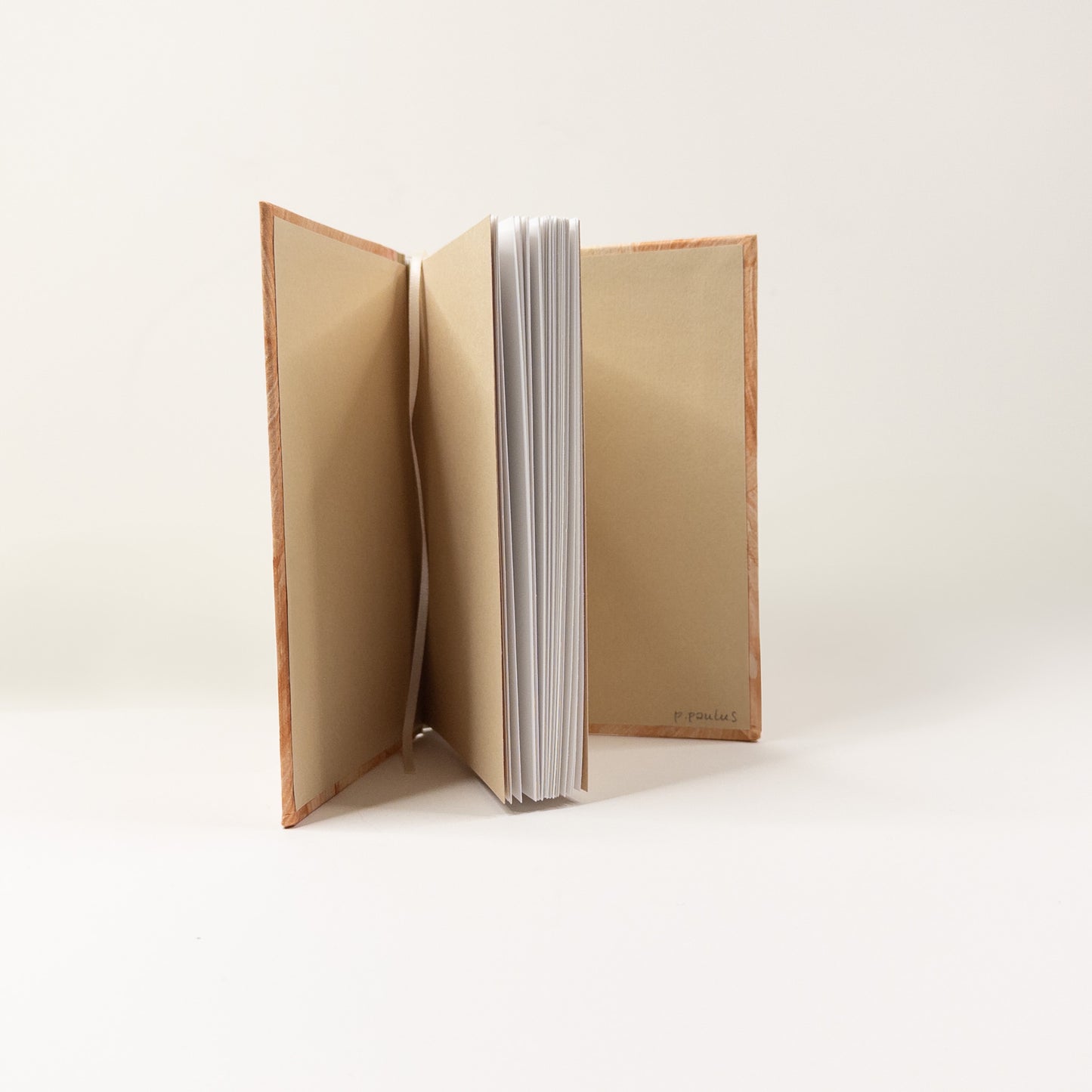 Handmade Casebound Book - Copper and Orange