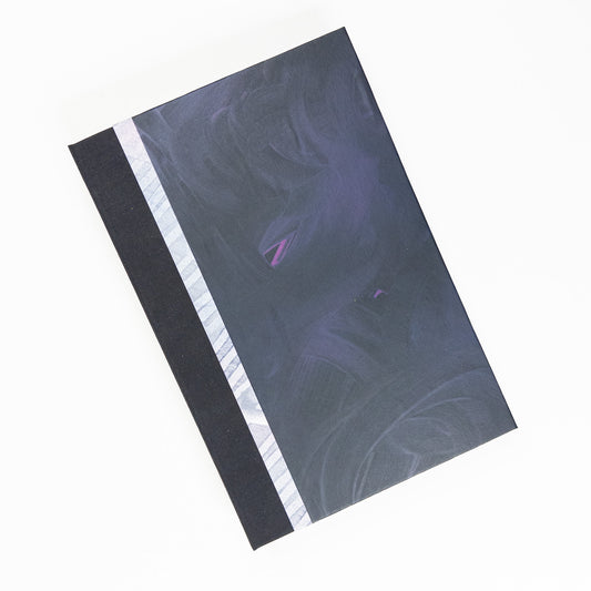 Lattice Bound Handmade Book - Black, Grey, Pink & Lavender