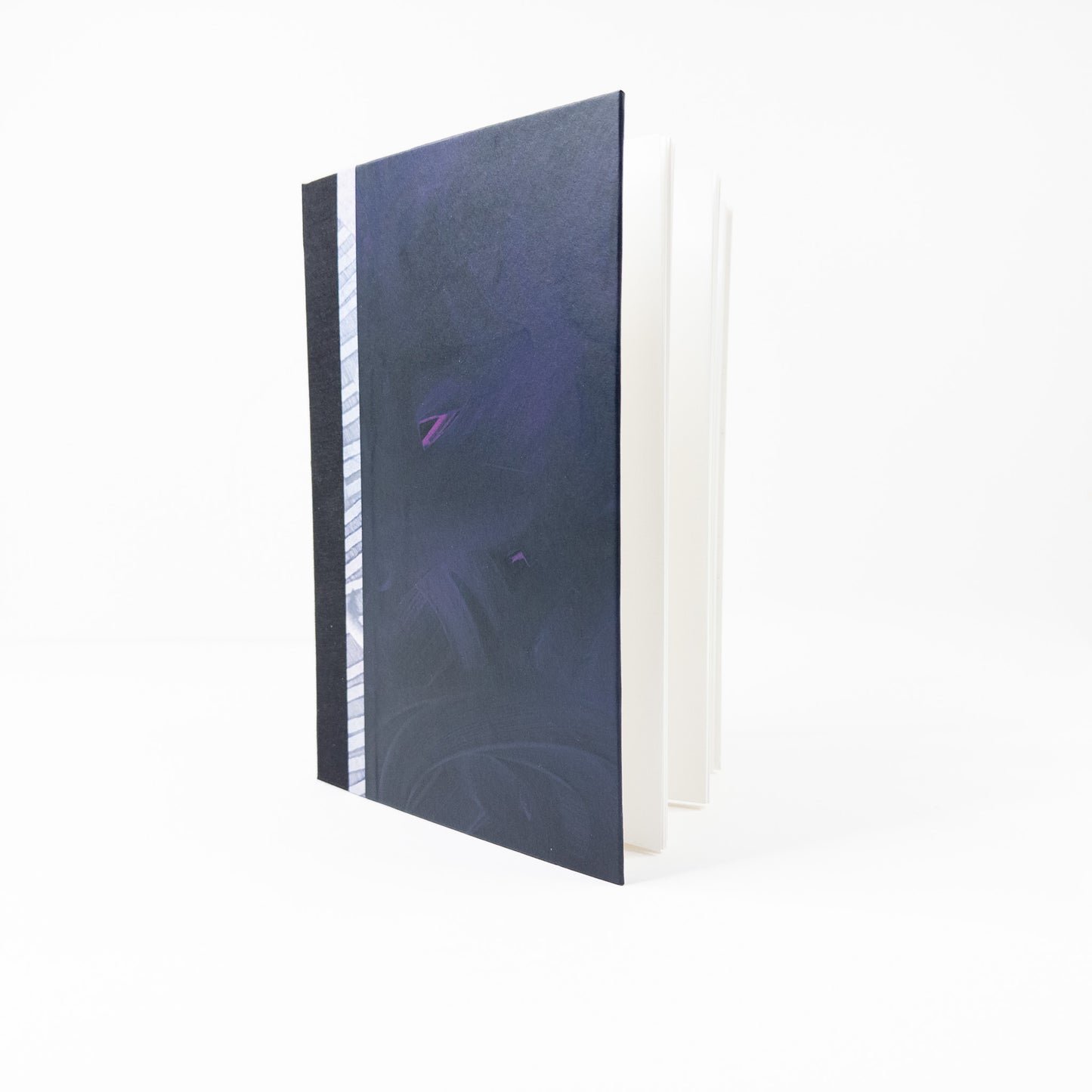 Lattice Bound Handmade Book - Black, Grey, Pink & Lavender