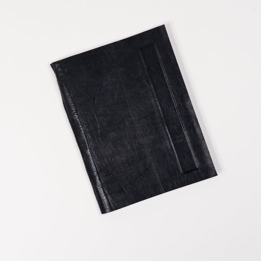 Leather Soft Cover Pamphlet-Style Notebook - Black