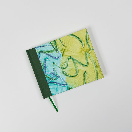 Handmade Casebound Book - Teal, Yellow, Green and Blue