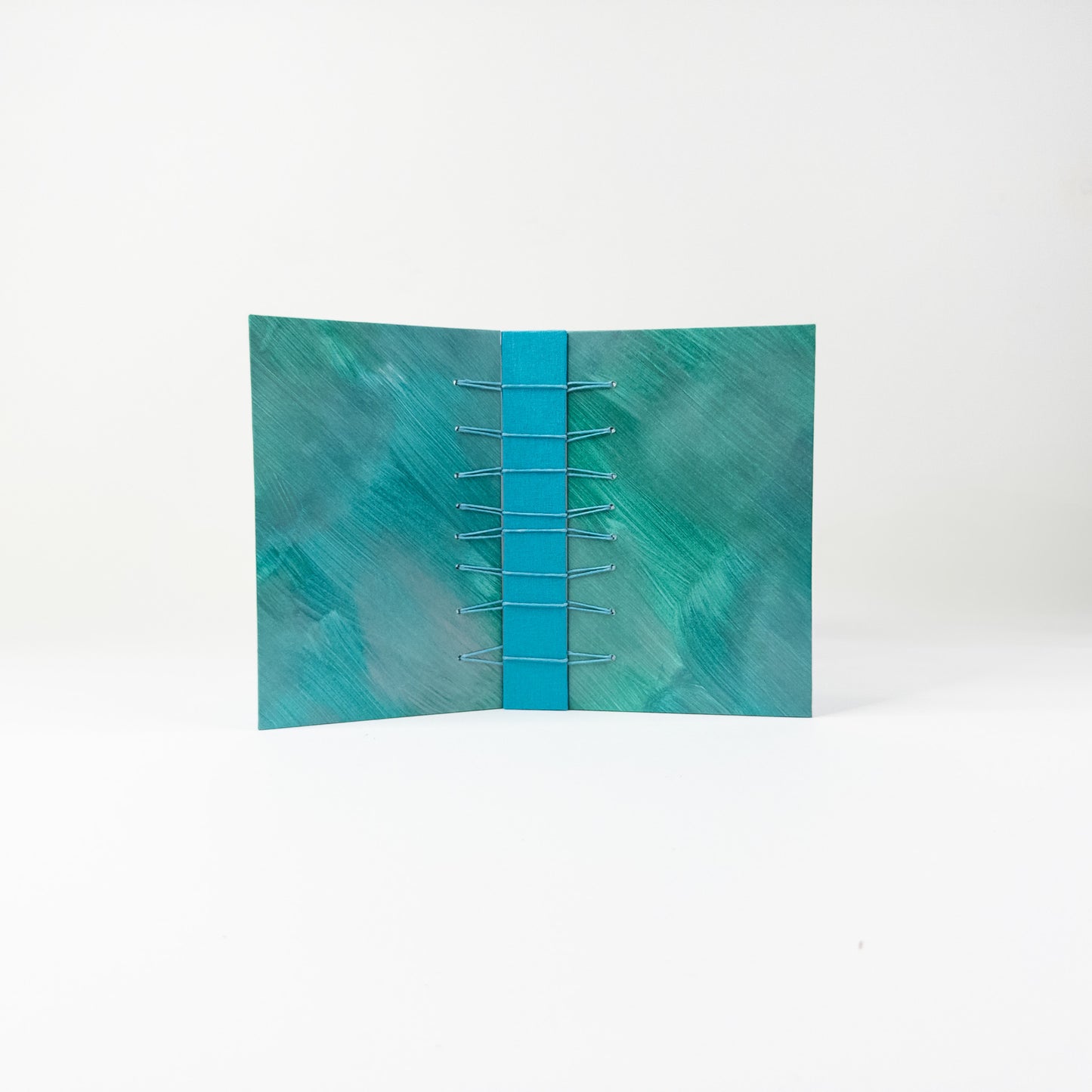 Secret Belgian Hand Bound Book - Teal and Silver