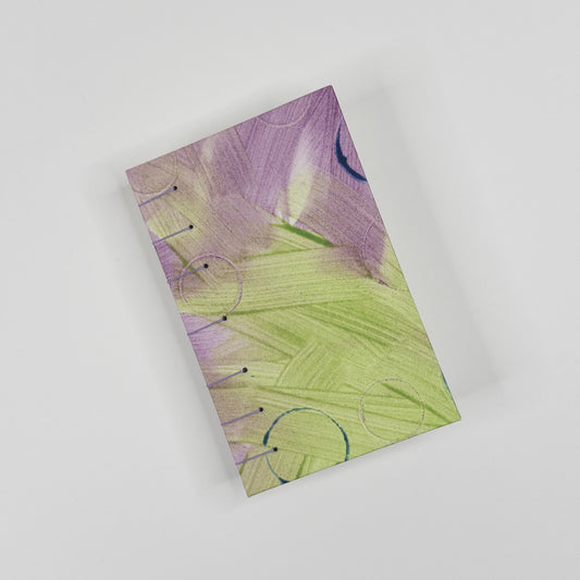 Coptic Stitch Handmade Book - Green, Purple & Blue