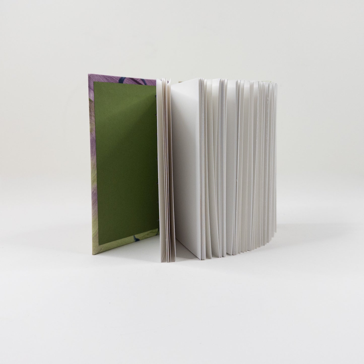 Coptic Stitch Handmade Book - Green, Purple & Blue