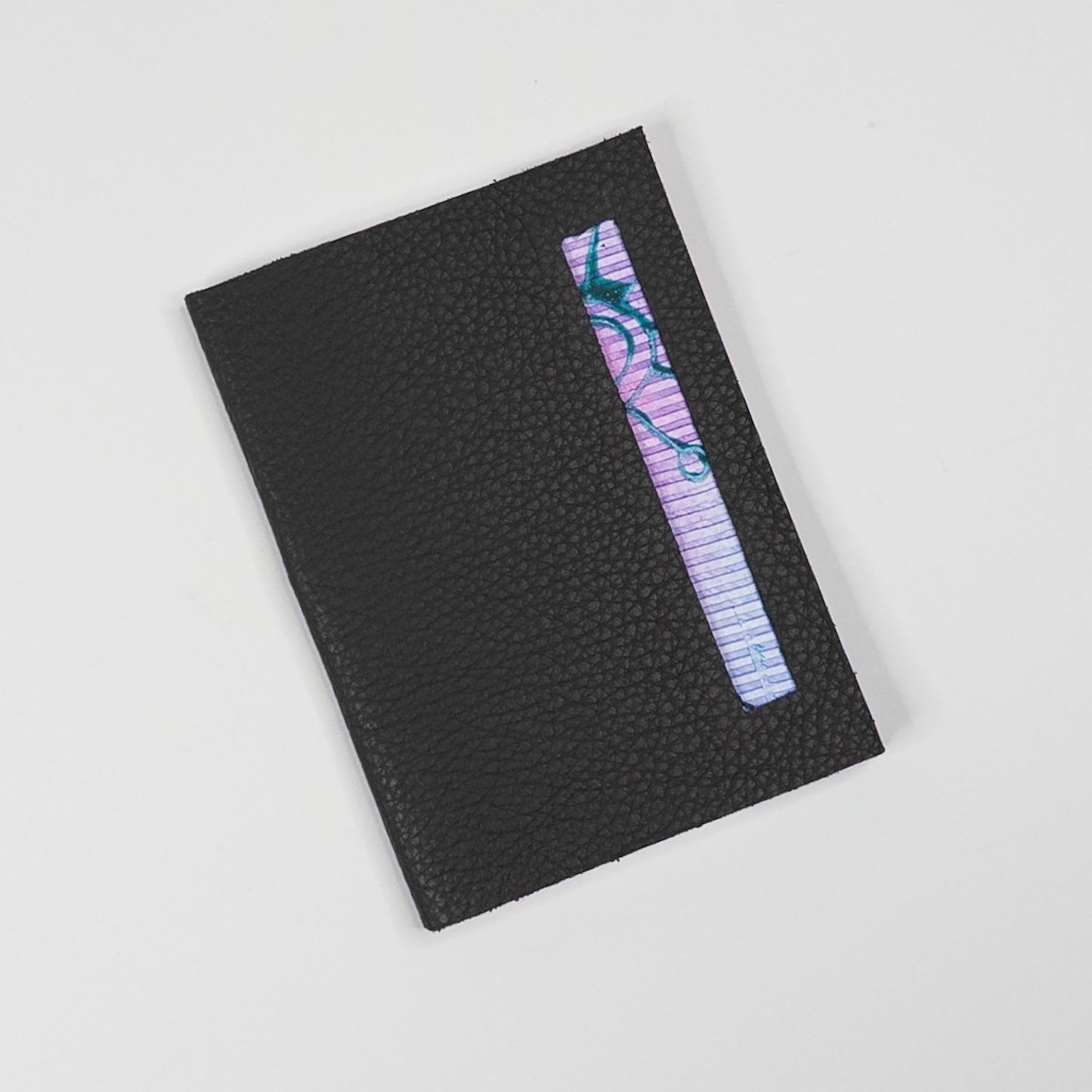 Leather Soft Cover Pamphlet-Style Notebook - Black
