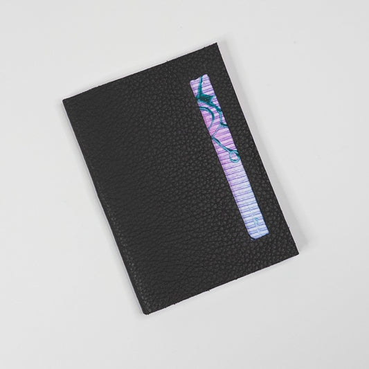 Leather Soft Cover Pamphlet-Style Notebook - Black