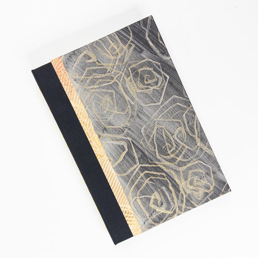 Lattice Bound Handmade Book - Black & Gold
