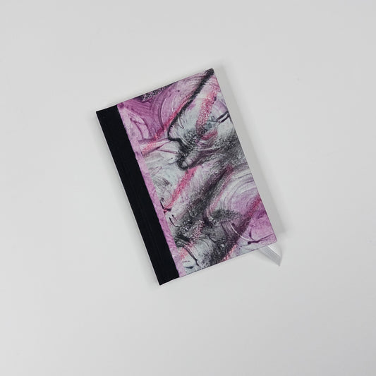 Handmade Casebound Book - Black, Pink and White