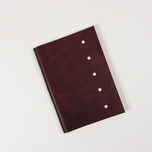 Leather Soft Cover Pamphlet-Style Notebook - Brown