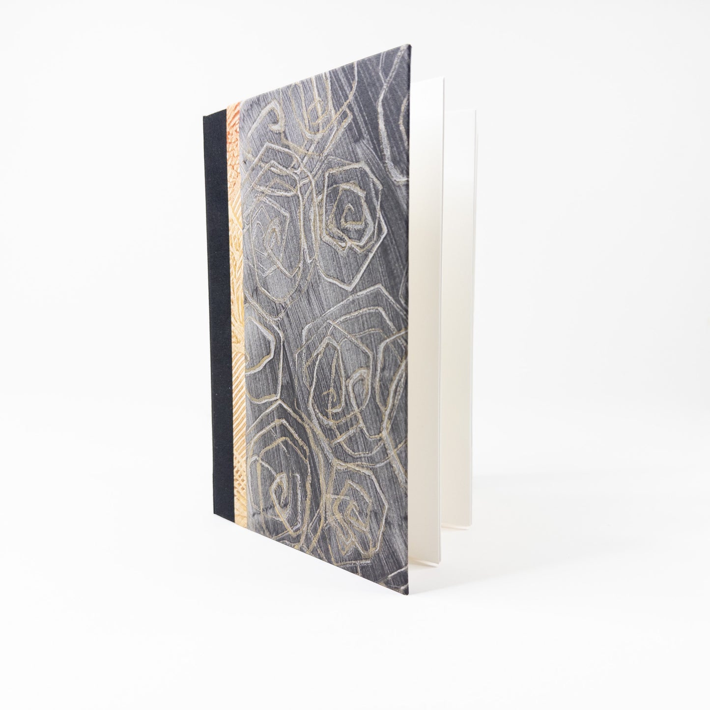 Lattice Bound Handmade Book - Black & Gold