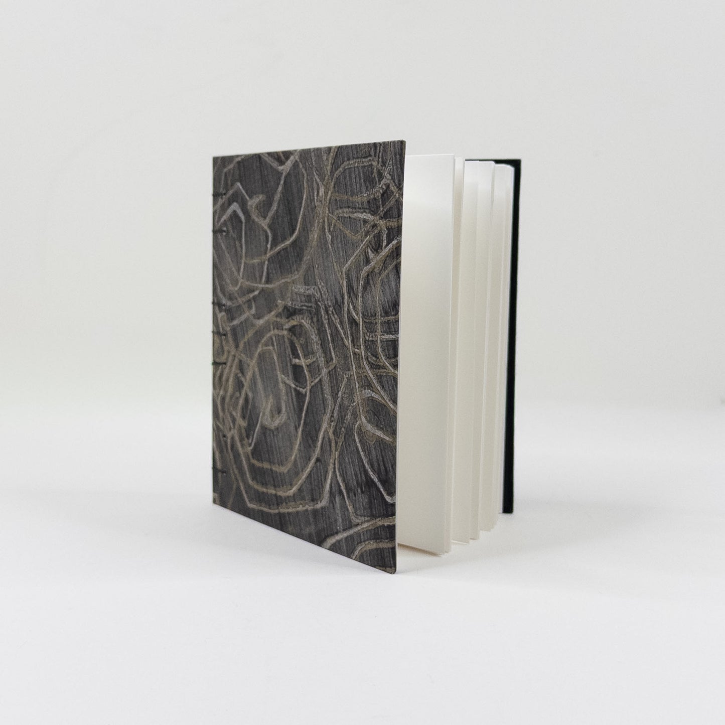 Coptic Stitch Handmade Book - Grey, Gold, & Silver